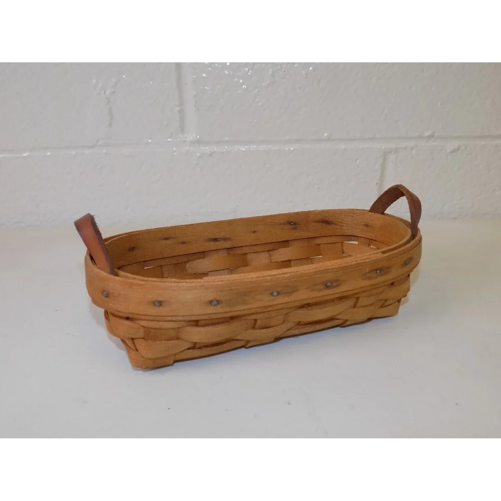 Lavender Booking Basket Woven Small Oval 1993 Longaberger Vintage